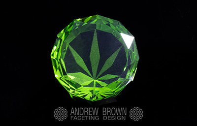 Hemp Leaf Pavilion - Advanced Frosted Gemstone Faceting Designs Volume 1 Barbara's Daisy gem facet diagram